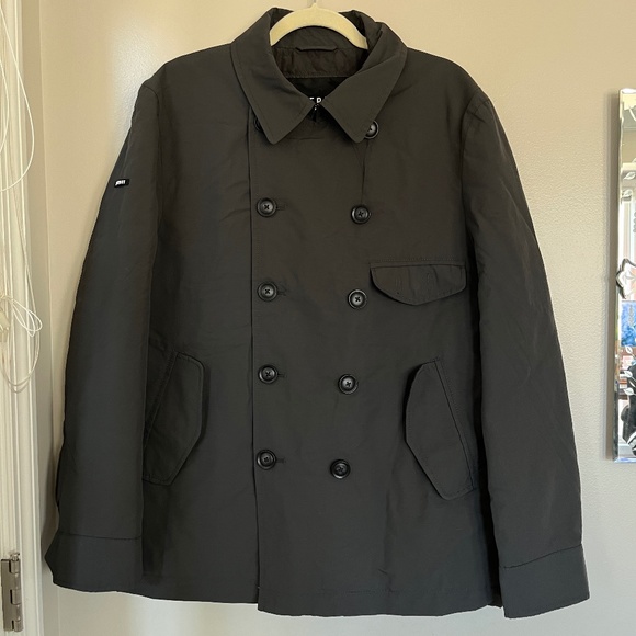 SUPERDRY Men's Grey All-Weather Peacoat Jacket Size XL